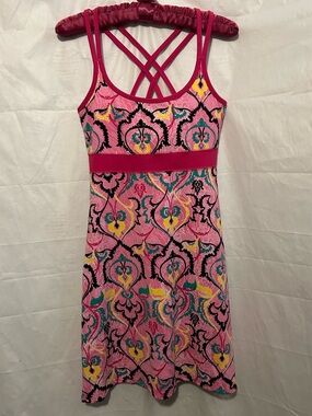 Soybu Dress S Fitness Yoga Athleisure Spaghetti Straps Shelf Bra A-Line Stretch